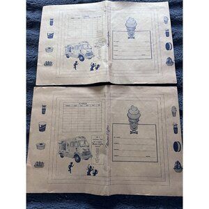 Mister Softee Vintage School Book Covers With Schedule Unused